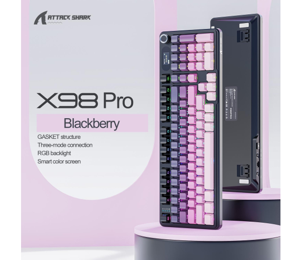 Attack Shark X98PRO Wireless Full-size layout różowa - 1472702 - zdjęcie 16